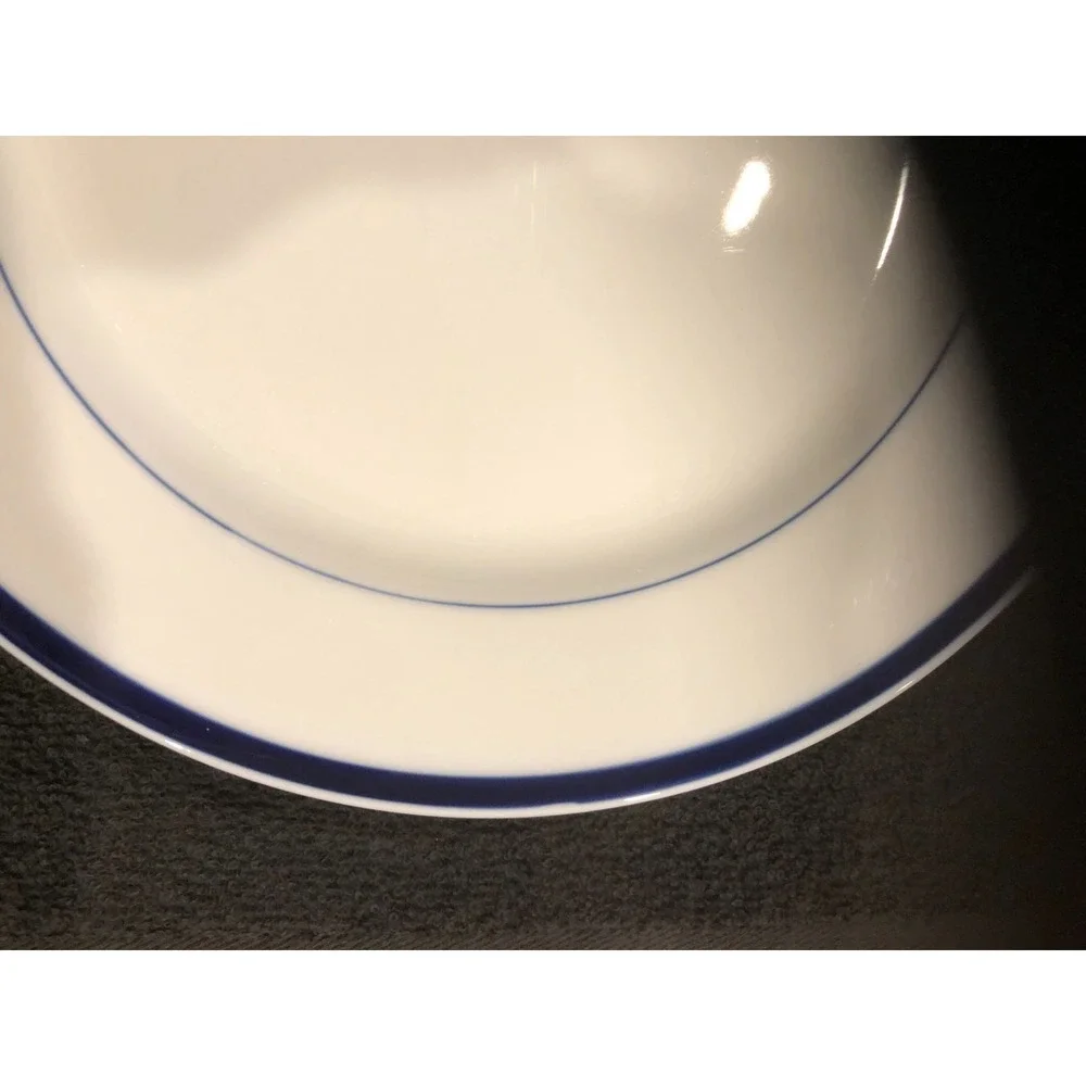 The Cellar Macy's Blue White Blue Band Dinner Plate~11